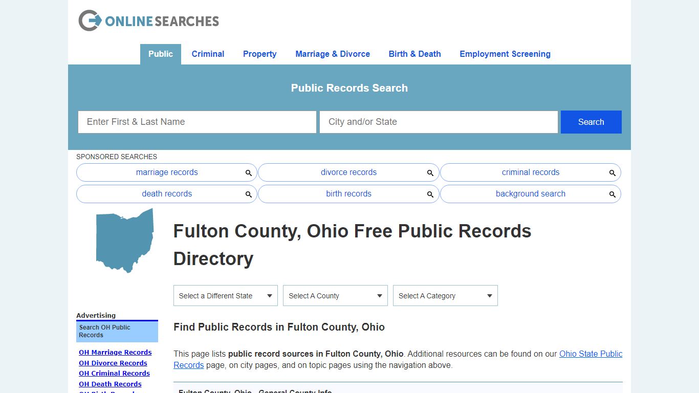 Fulton County, Ohio Public Records Directory